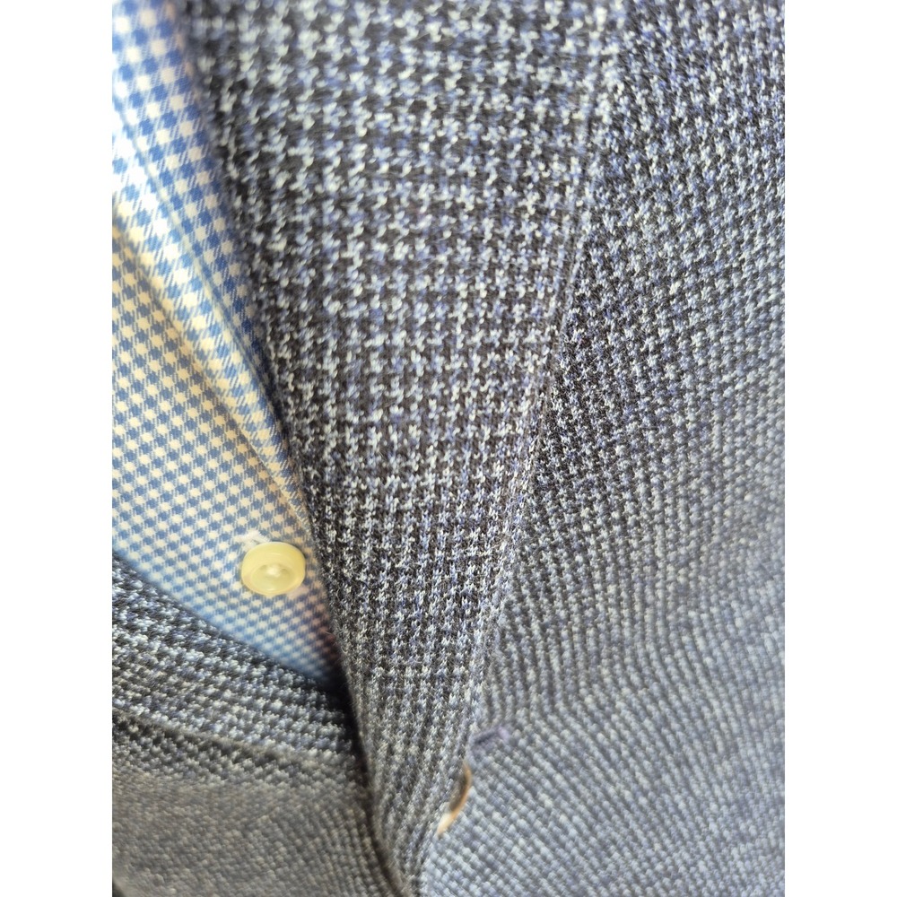 Bonobos Mens 36S Tailored Fit Blue Grey Knit Blazer Sport Coat Cotton Blend‎ - Picture 5 of 10
